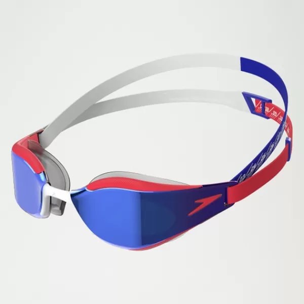 Outlet Adult Fastskin Hyper Elite Mirror Goggles White/Blue Women Fastskin | Racing