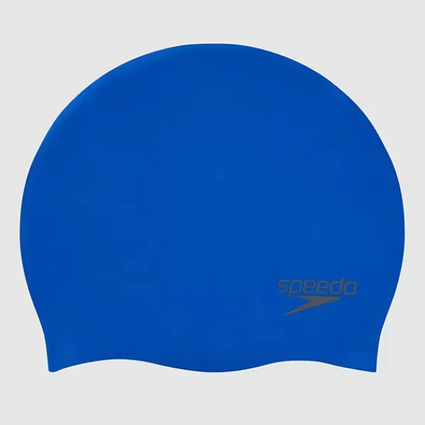 Cheap Adult Plain Moulded Silicone Cap Blue Women Tech paddle | Swim accessories