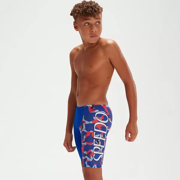 Clearance Boys' Club Training Shark Infested Water Jammer Blue/Red Kids Outlet