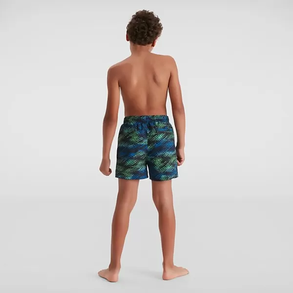 Sale Boys' Printed 13" Watershort Black/Blue Women Sustainable Swimwear | Sustainable Swimwear