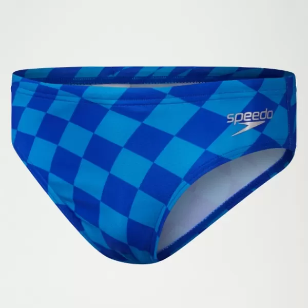 New Boys Club Training 6.5cm Allover Digital Brief Blue Kids/BOY Swimwear | Boy's swimwear