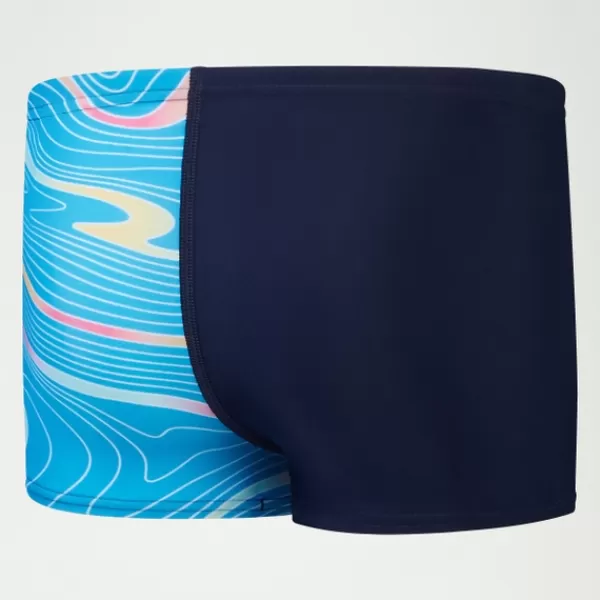 Clearance Boys Digital Allover V-cut Aquashort Navy/Blue Kids/BOY Swimwear | Boy's swimwear