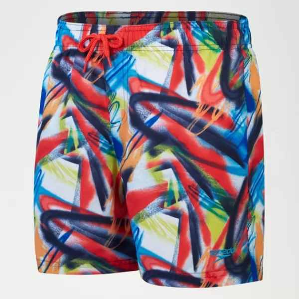 New Boys Digital Printed 15" Swim Shorts Navy/Red/Green Kids/BOY Swimwear | Boy's swimwear