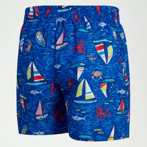 Outlet Boys Printed 11''Swim Shorts Blue/Red Kids/BOY Swimwear | Boy's swimwear