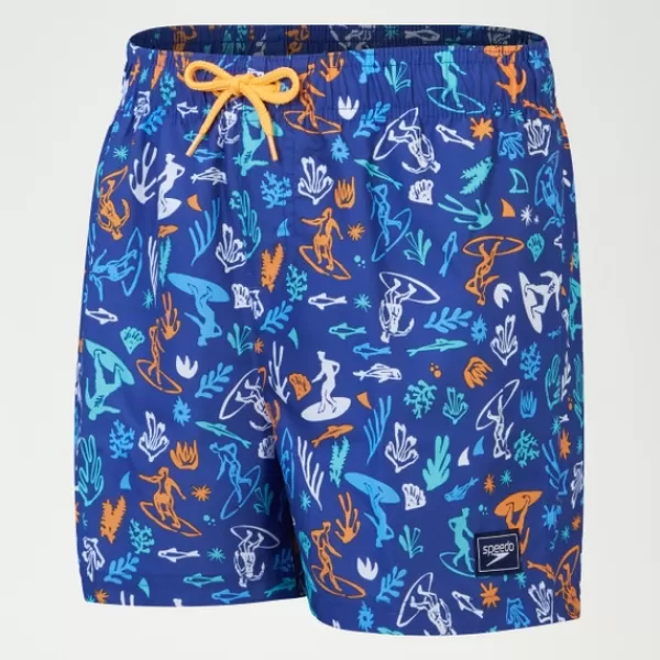 Fashion Boys Printed 13" Swim Shorts Blue Kids/BOY Swimwear | Boy's swimwear