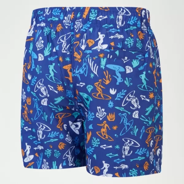 Fashion Boys Printed 13" Swim Shorts Blue Kids/BOY Swimwear | Boy's swimwear