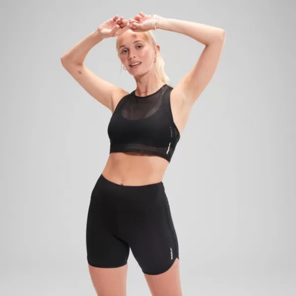 New FLU3NTE Mesh Crop Top Anthracite Women FLU3NTE | Leisure