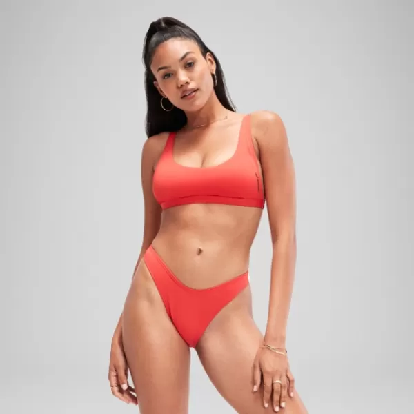 Best Sale FLU3NTE Sccop Bikini Bottom Red Women FLU3NTE | Leisure