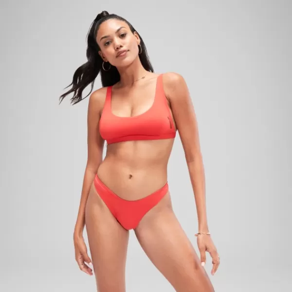 Outlet FLU3NTE Solid Convertible Bikini Top Red Women FLU3NTE | Leisure