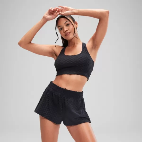 Store FLU3NTE Terry Crop Top Grey Women FLU3NTE | Leisure