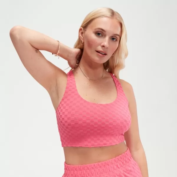 Hot FLU3NTE Terry Crop Top Pink Women FLU3NTE | Leisure