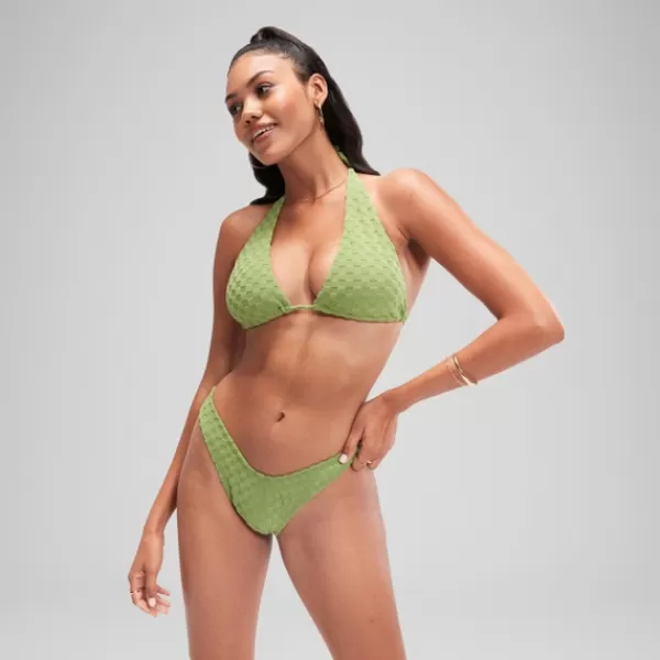 Sale FLU3NTE Terry Scoope Bikini Bottom Green Women FLU3NTE | Leisure