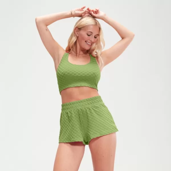 Clearance FLU3NTE Terry Short Green Women FLU3NTE | Leisure