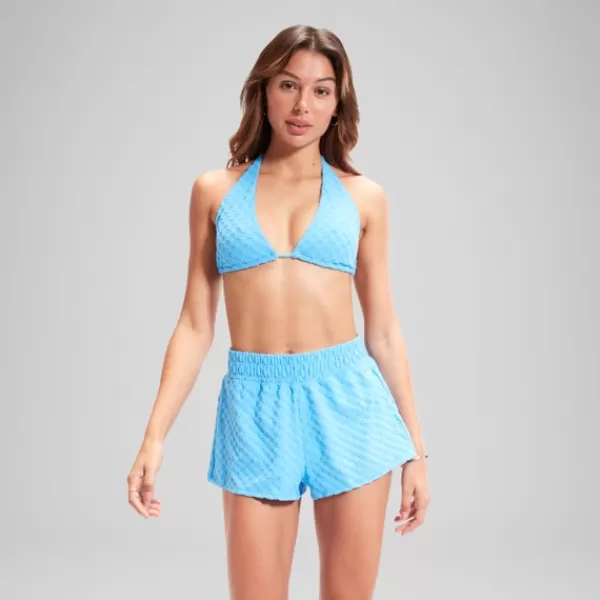 Best FLU3NTE Terry Triange Bikini Top Blue Women FLU3NTE | Leisure