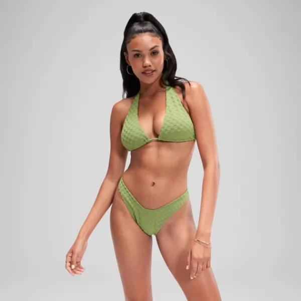 Hot FLU3NTE Terry Triange Bikini Top Green Women FLU3NTE | Leisure