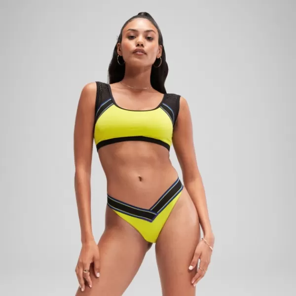 Shop FLU3NTE V Scoop Bikini Bottom Green Women FLU3NTE | Leisure