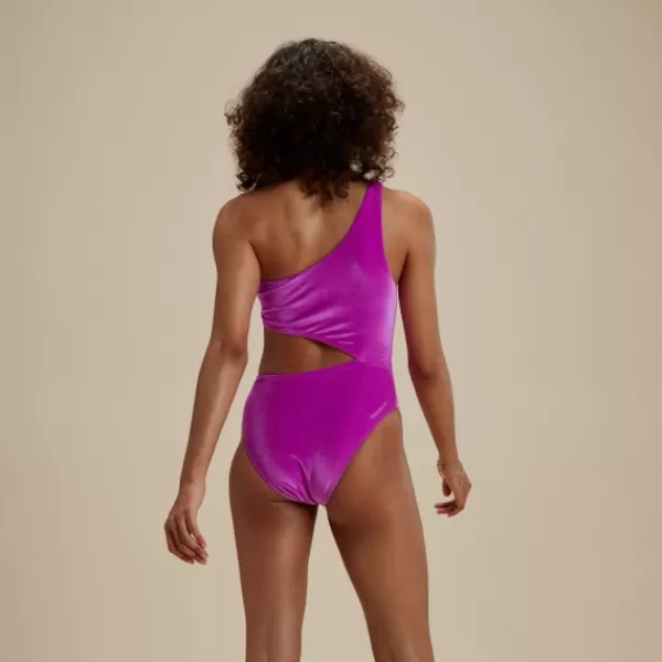 Flash Sale FLU3NTE Velour Swimsuit Violet Women Leisure