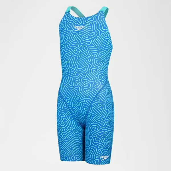 Discount Girls' Fastskin Endurance+ Openback Kneeskin Blue Kids Girl's performance | Outlet