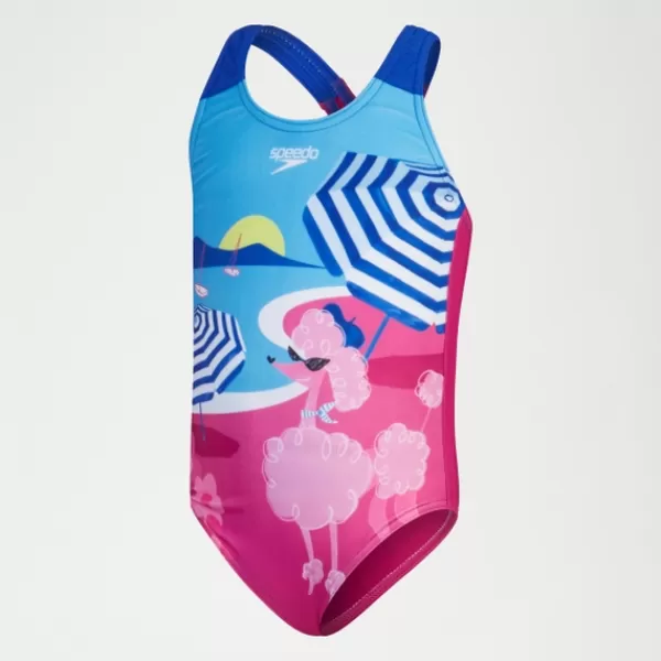 Online Girls Digital Printed Swimsuit Pink/Blue Kids Swimwear | Girl's swimwear