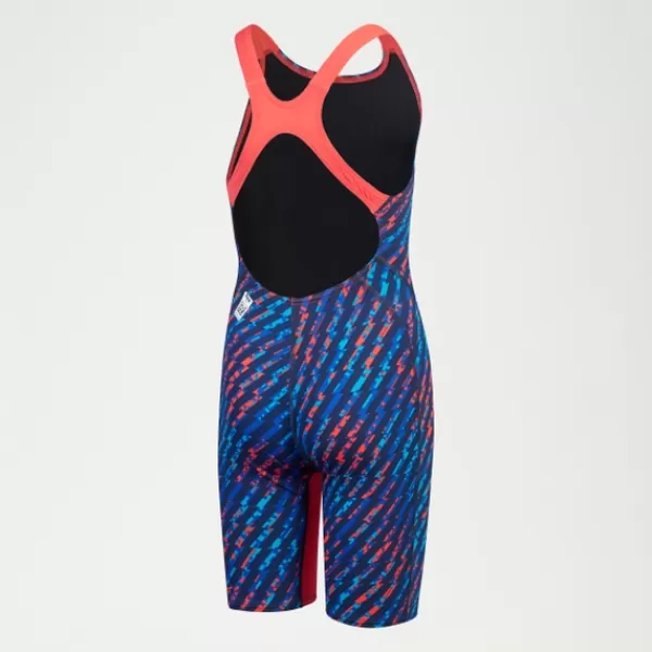 Outlet Girls Fastskin Junior Endurance+ Max Openback Kneeskin Blue/Red Kids Swimwear | Girl's performance