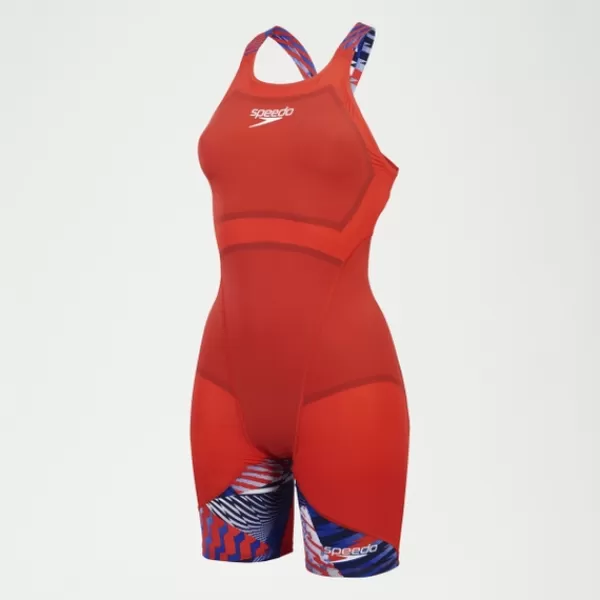 Sale Girls Fastskin Junior LZR Ignite Kneeskin Red/Blue/White Kids Swimwear | Girl's performance