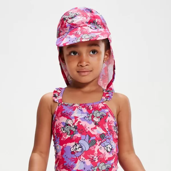 New Infant Girl's Learn To Swim Sun Protection Hat Pink Kids Swimwear