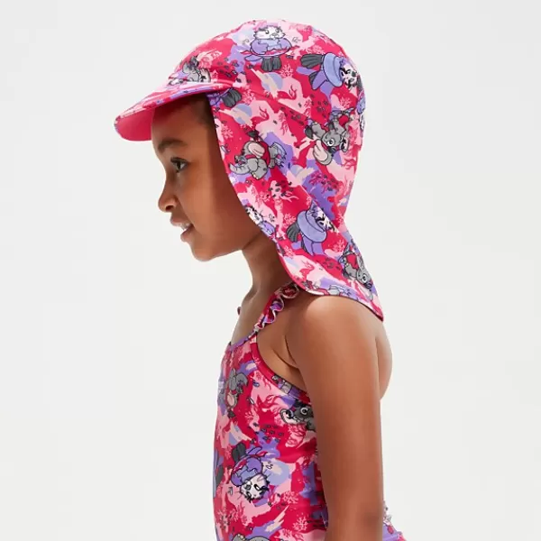 New Infant Girl's Learn To Swim Sun Protection Hat Pink Kids Swimwear