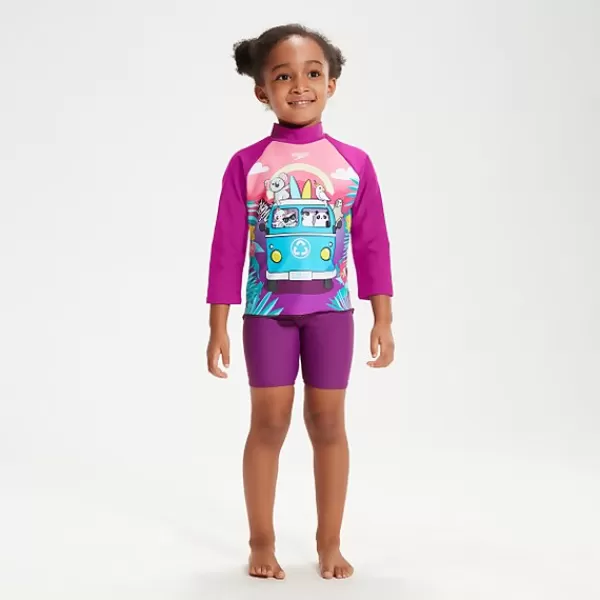 Best Sale Infant Girls' Long Sleeve Rash Top Purple Kids Girl's Rash Vests | Outlet