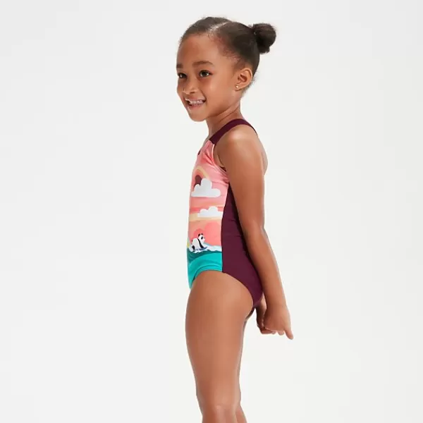 Online Infant Girls' Printed Swimsuit Pink/Coral Kids Outlet