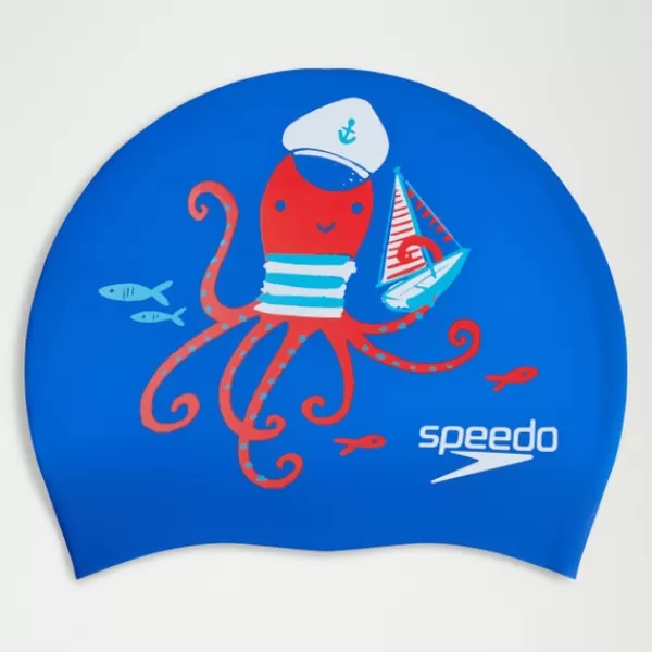 Outlet Junior Printed Silicone Cap Blue/Red Kids Tech paddle | Kid's caps