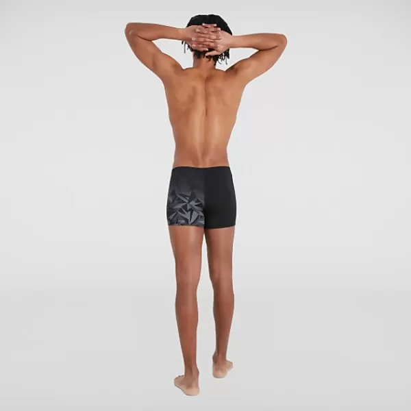 Online Men's Allover V-Cut Aquashort Black/Grey Women Outlet | Sustainable Swimwear