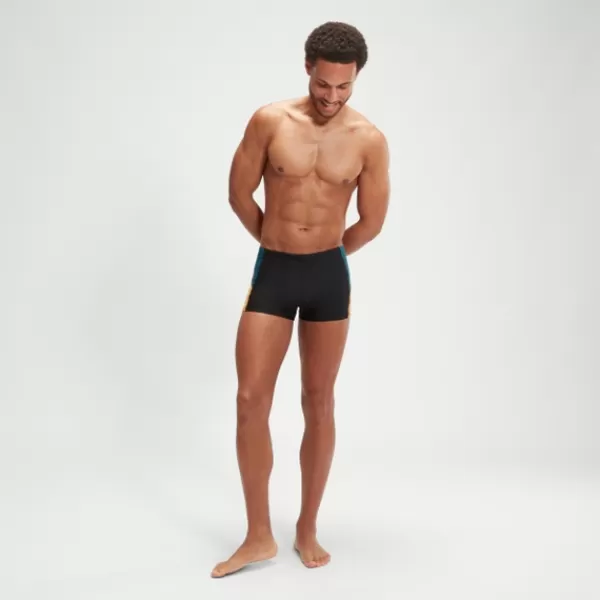 Outlet Men's Dive Aquashorts Black/Teal Fitness | Aquashorts