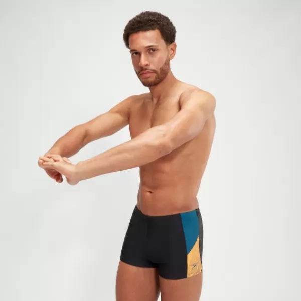 Outlet Men's Dive Aquashorts Black/Teal Fitness | Aquashorts