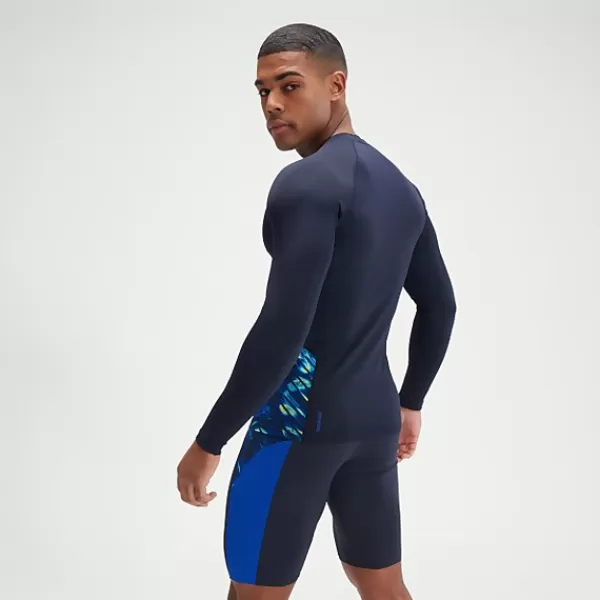 Store Men's ECO Endurance+ Splice Rash Top Navy/Blue Rash Vests | Outlet