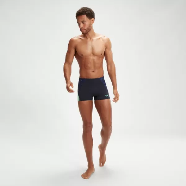 New Men's Endrance+ Max Splice Aquashort Navy/Green Fitness | Aquashorts