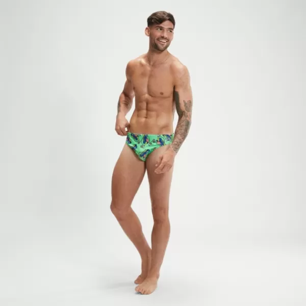 Hot Men's Escape 5cm Brief Green Escape Briefs | Leisure