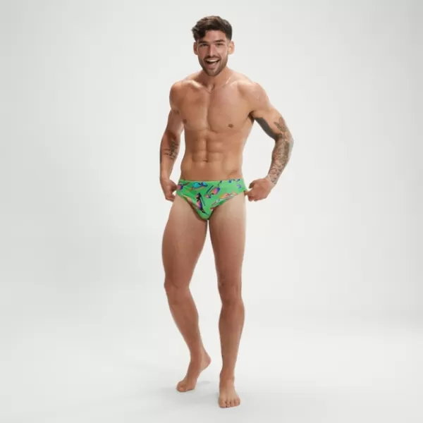 Sale Men's Escape 5cm Brief Green Escape Briefs | Leisure