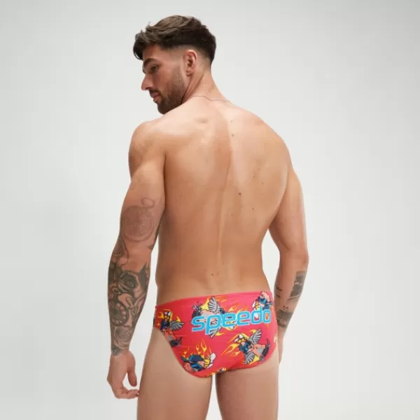 Fashion Men's Escape 5cm Brief Pink/Yellow Escape Briefs | Leisure