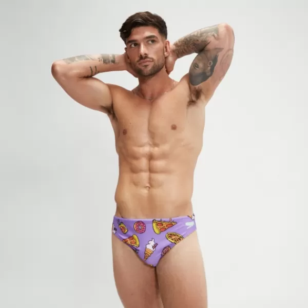 Sale Men's Escape 5cm Brief Purple Escape Briefs | Leisure