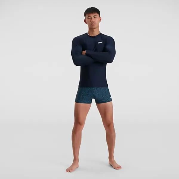 Clearance Men's Essential Long Sleeve Rash Top Navy/White Women The Classics | Triathlon & open water