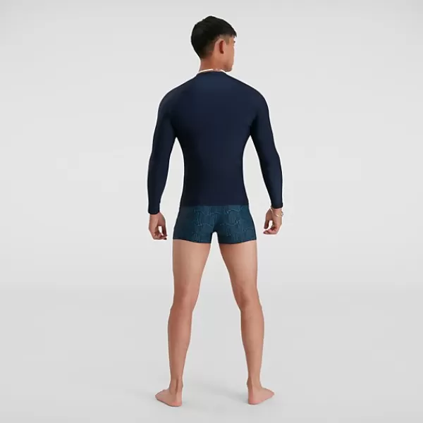 Clearance Men's Essential Long Sleeve Rash Top Navy/White Women The Classics | Triathlon & open water