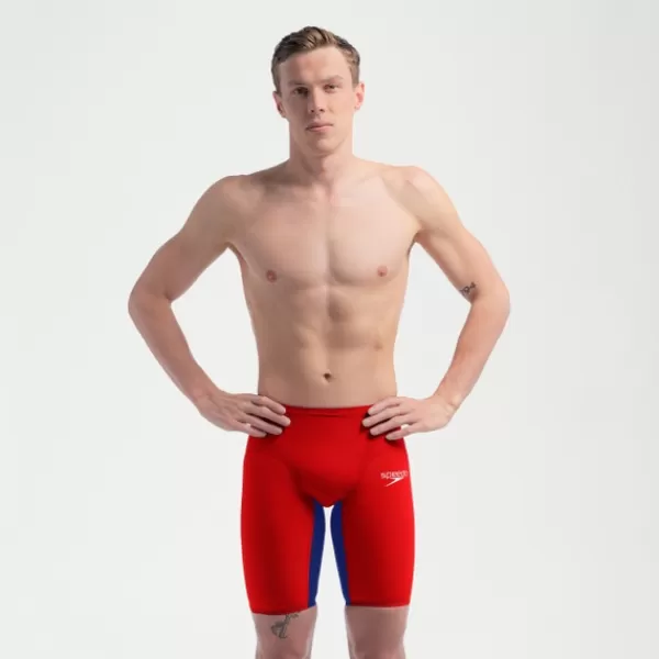 Outlet Men's Fastskin LZR Pure Valor 2.0 Jammer Red/Blue Fastskin | Racing