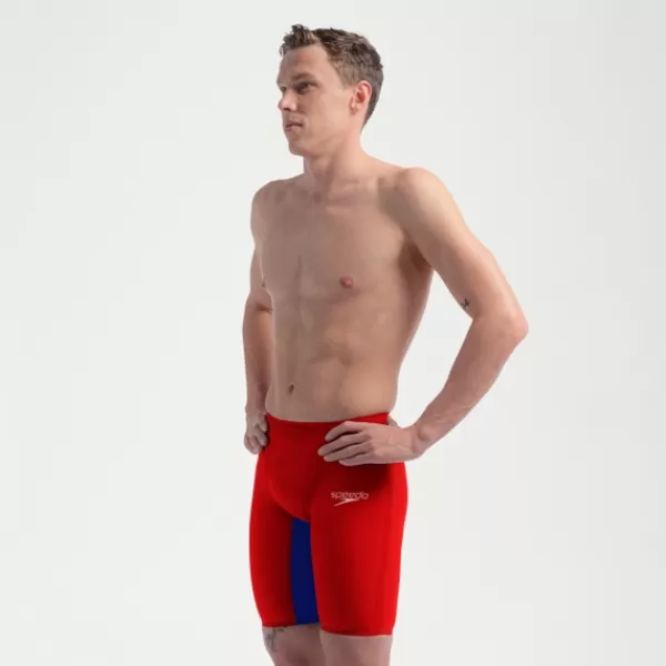 Outlet Men's Fastskin LZR Pure Valor 2.0 Jammer Red/Blue Fastskin | Racing