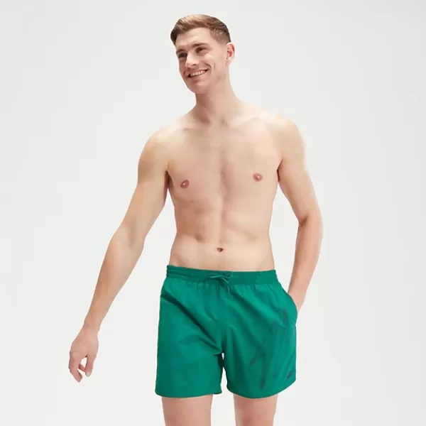 Hot Men's Hyper Boom Logo 16" Swim Shorts Green/Black Outlet