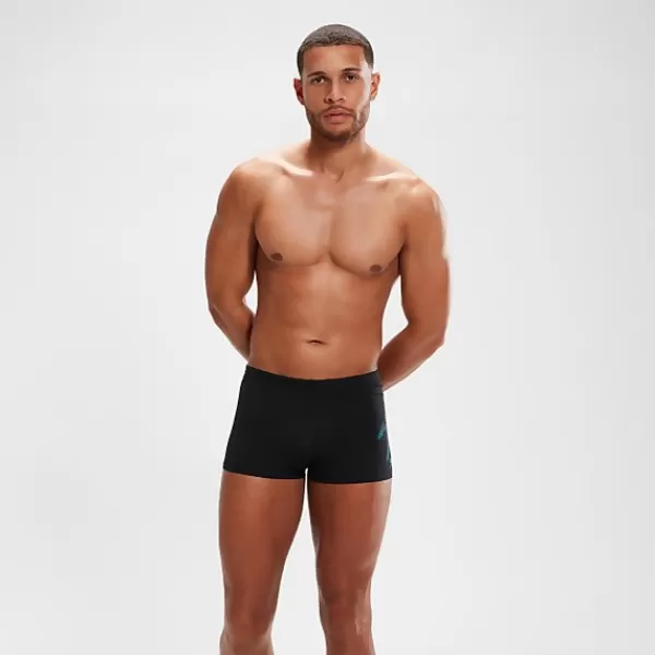 Clearance Men's Hyper Boom Placement Aquashorts Black/Bolt Fitness | Aquashorts