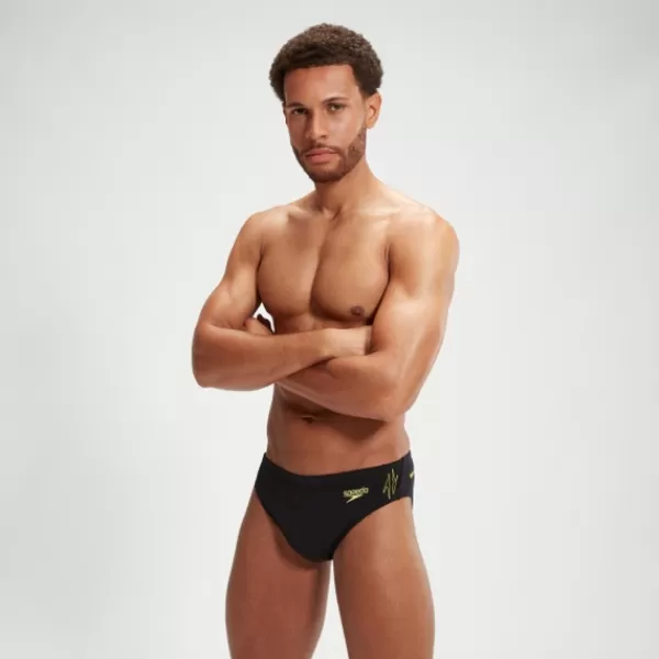 Online Men's Hyper Boom Splice Brief Black/Yellow Briefs