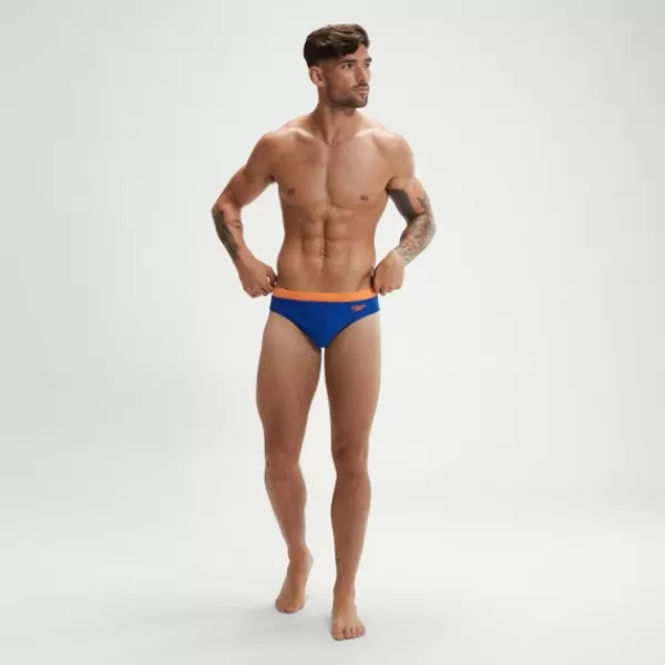 Shop Men's Logo 7cm Brief Blue/Orange Leisure | Briefs