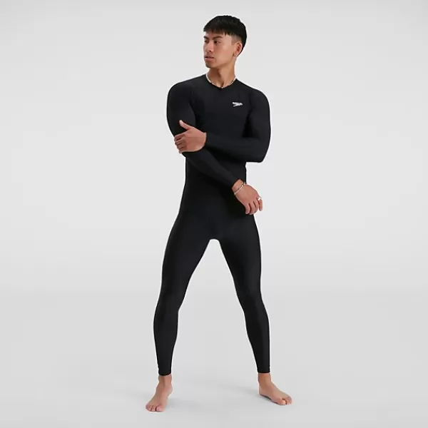 Online Men's Long Sleeved Sun Protection Top Black/White Women The Classics | Wild swimming