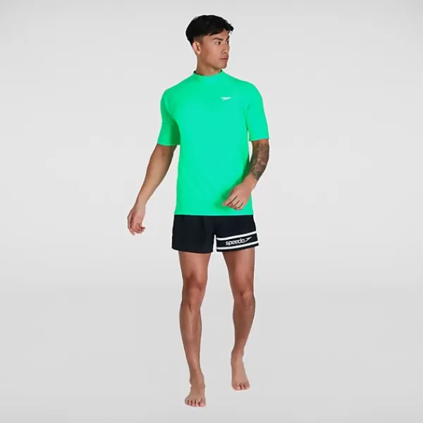 Shop Men's Short Sleeved Swim Tee Green Outlet