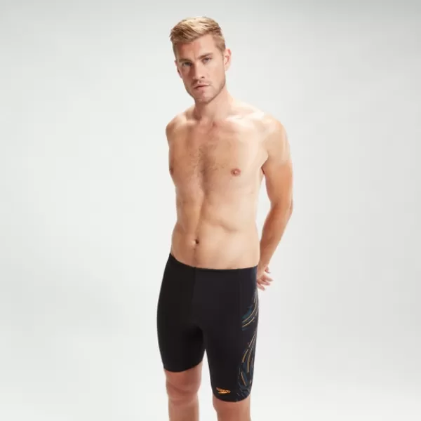 Clearance Men's Tech Panel Jammer Black/Orange Racing | Fitness